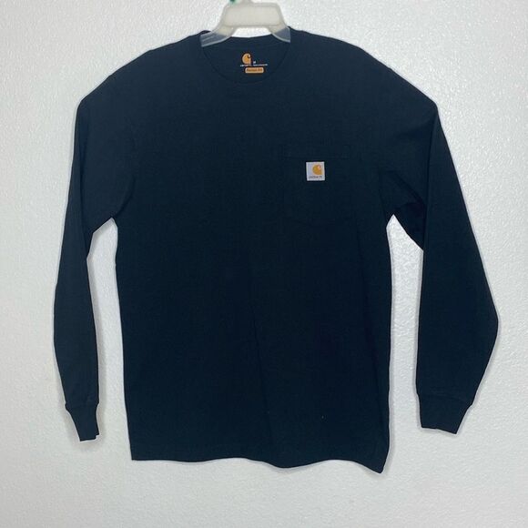 CARHARTT Men’s Black Long Sleeves Pocket T Shirt Size M - Picture 1 of 4